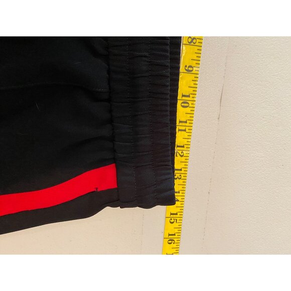 Express Black Athletic Pants Red Side Stripes Elastic Waist Comfortable Small - Picture 8 of 9
